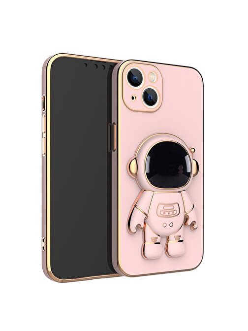 SMCASE Apple iPhone 14 Kılıf Standlı Kamera Korumalı Astronot Silikon