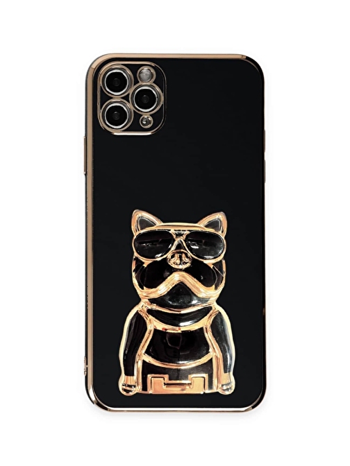 SMCASE Apple iPhone 11 Pro Kılıf Standlı Kamera Korumalı Bulldog Silikon