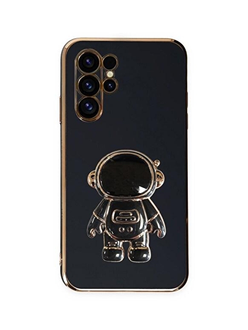 SMCASE Samsung Galaxy S23 Ultra Kılıf Standlı Kamera Korumalı Astronot Silikon