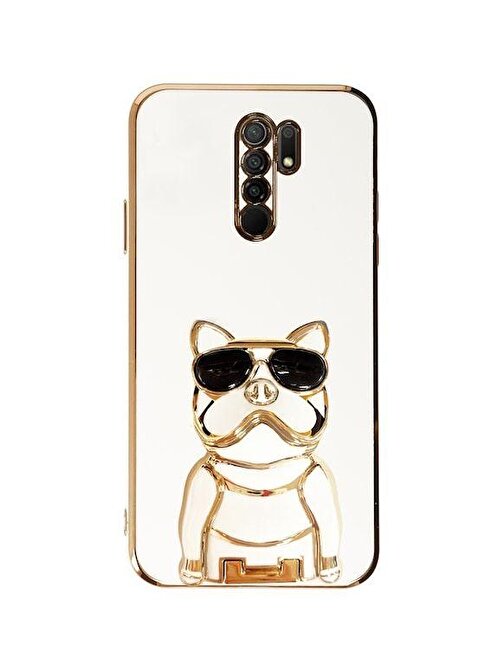 SMCASE Xiaomi Redmi 9 Kılıf Standlı Kamera Korumalı Bulldog Silikon