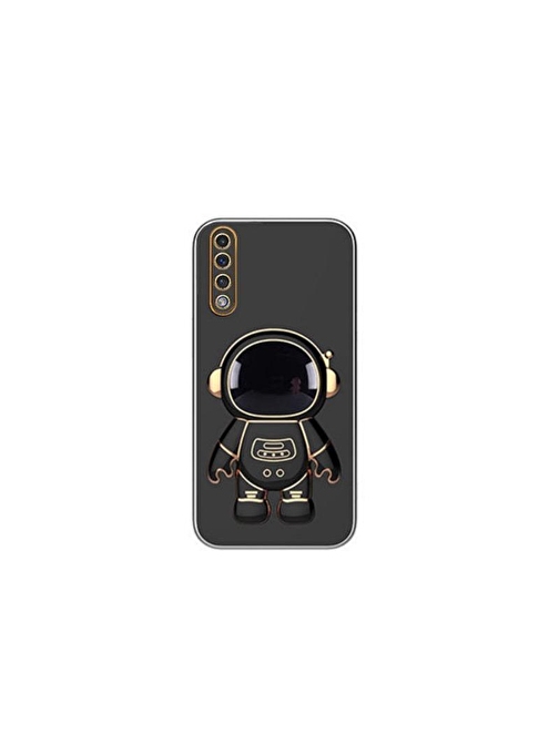 SMCASE Samsung Galaxy A70 Kılıf Standlı Kamera Korumalı Astronot Silikon