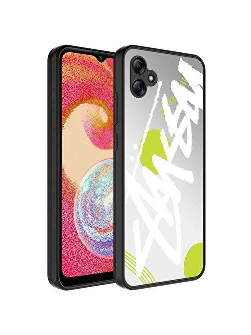 SMCASE Samsung Galaxy A04 Kılıf Kamera Korumalı Ayna Üzeri Desenli Mirror Kapak