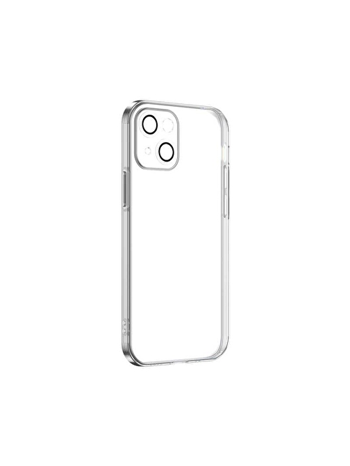 SMCASE Apple iPhone 13 Kılıf Lens Korumalı Krep Silikon Şeffaf