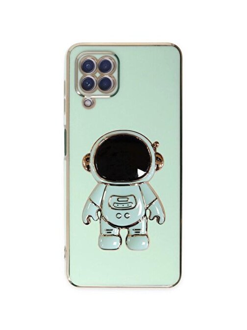 SMCASE Samsung Galaxy A22 Kılıf Standlı Kamera Korumalı Astronot Silikon