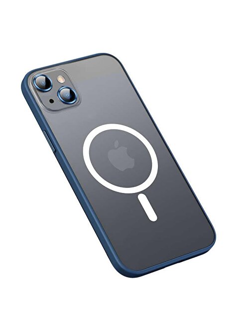 SMCASE Apple iPhone 13 Kılıf Lens Korumalı Hassas Tuş Mat Yüzey Mokka Tacsafe