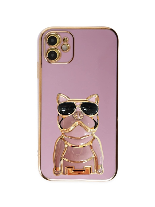 SMCASE Apple iphone 11 Kılıf Standlı Kamera Korumalı Bulldog Silikon