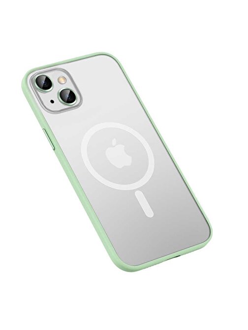 SMCASE Apple iPhone 13 Kılıf Lens Korumalı Hassas Tuş Mat Yüzey Mokka Tacsafe