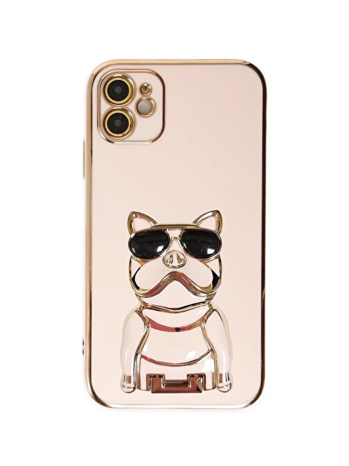 SMCASE Apple iphone 11 Kılıf Standlı Kamera Korumalı Bulldog Silikon