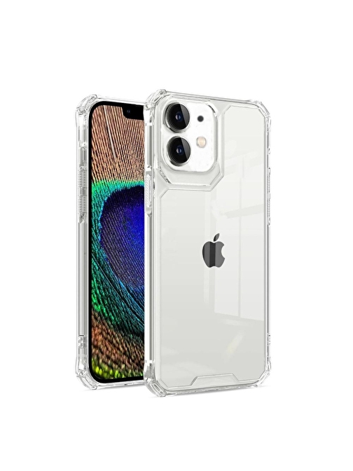 SMCASE Apple iPhone 11 Kılıf Darbeye Dayanıklı Kristal Alp Sert Pc Kapak