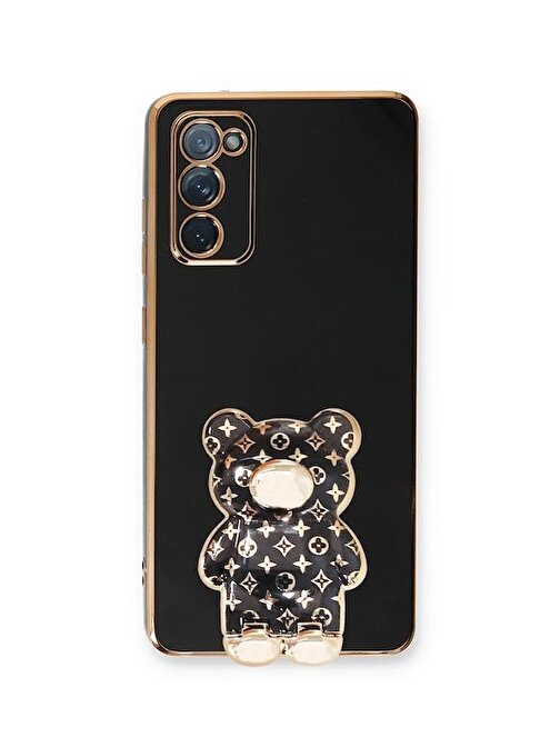 SMCASE Samsung Galaxy S20 FE Kılıf Standlı Kamera Korumalı Cute Bear Silikon