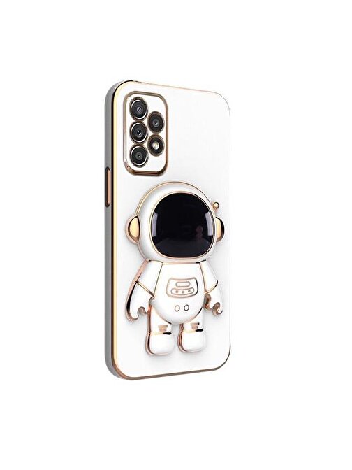 SMCASE Samsung Galaxy A73 Kılıf Standlı Kamera Korumalı Astronot Silikon