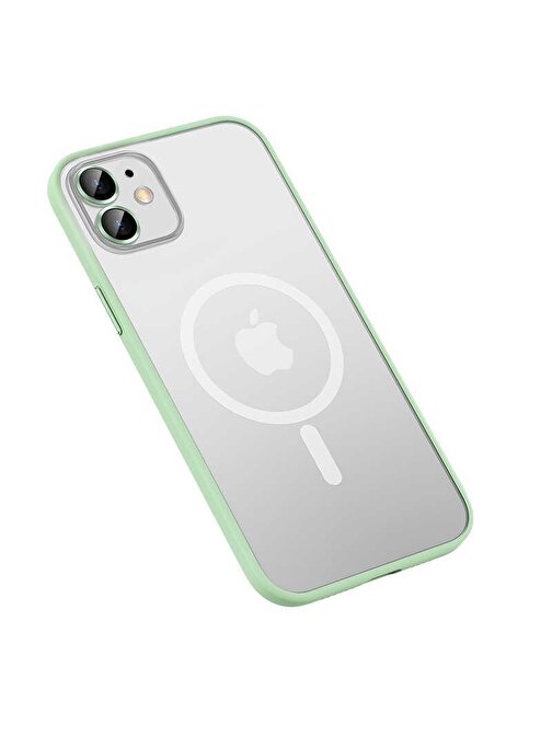 SMCASE Apple iPhone 11 Kılıf Lens Korumalı Hassas Tuş Mat Yüzey Mokka Tacsafe
