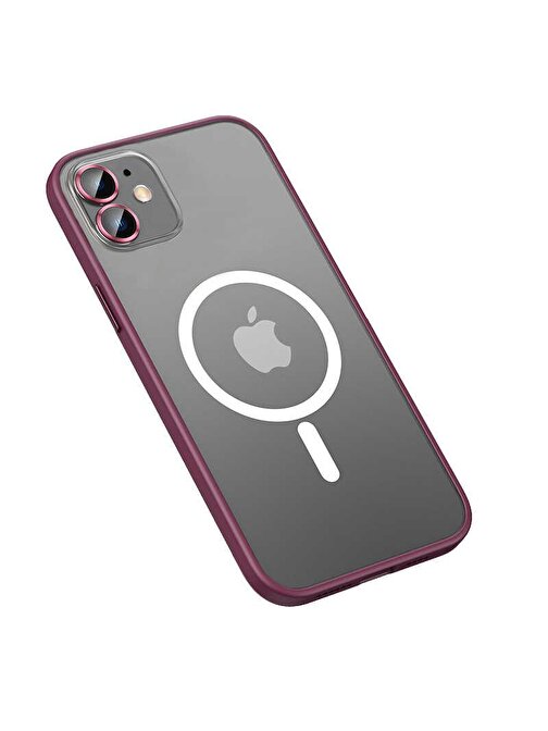SMCASE Apple iPhone 11 Kılıf Lens Korumalı Hassas Tuş Mat Yüzey Mokka Tacsafe