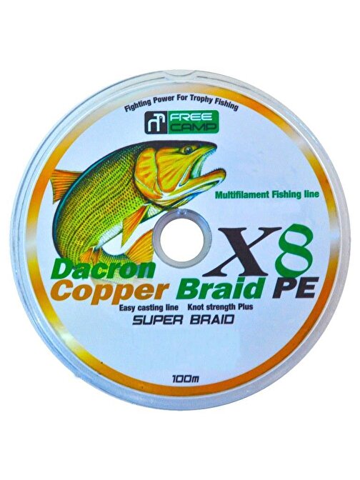 FreeCamp Copper 8 Braid 100m 0.60mm Olta Misinası
