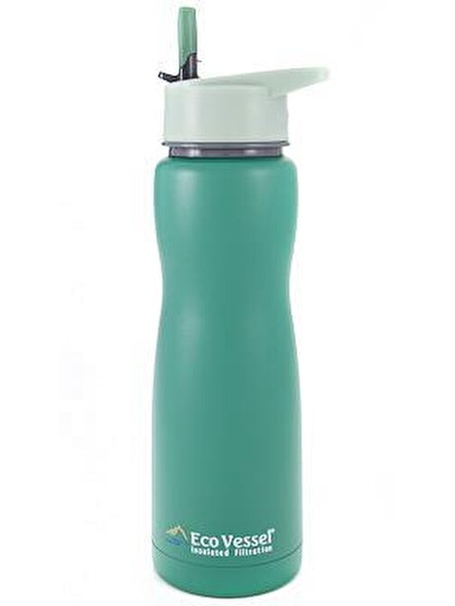 Eco Vessel Aqua Vessel Insulated Filtre Bottle Termos 0.75 Litre-Yeşil