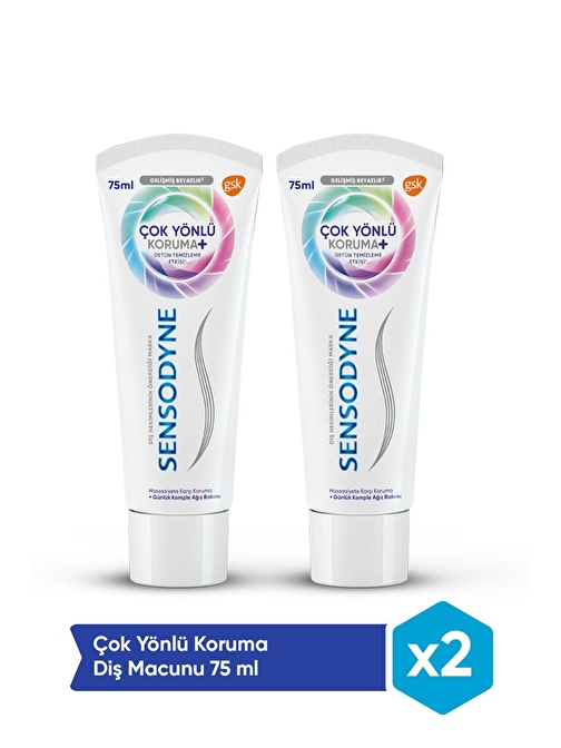 Sensodyne Çok Yönlü Koruma Diş Macunu 75ml x2