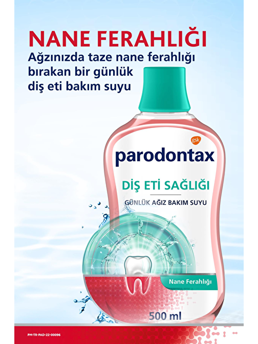 Parodontax Ağız Bakım Suyu Nane Ferahlığı 500 ml