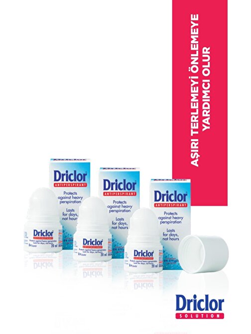 Driclor Aşırı Terleme Önleyici Antiperspirant Roll-On 20Ml x3
