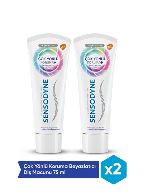 Sensodyne Çok Yönlü Koruma Beyazlatıcı Diş Macunu 75ml x 2 Adet