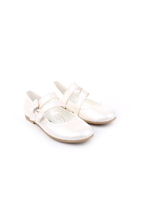 Papuç Sepeti Ortaç 2082 Kız Çocuk Balerin Fiyonk Cırtlı Rugan Babet Ayakkabı