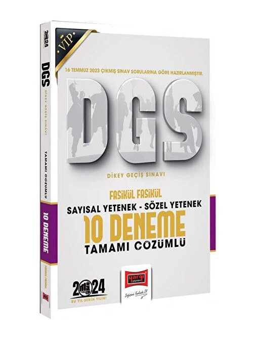 Yargı Yayınları Yargı 2024 DGS Sözel Sayısal Bölüm Tamamı Çözümlü Fasikül 10 Deneme