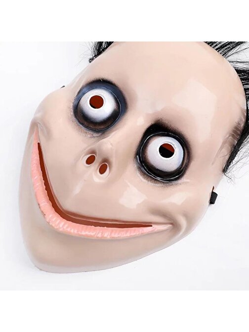 nefertiya Korkunç Ürpertici Uzun Saçlı Momo Maskesi 24x16 cm