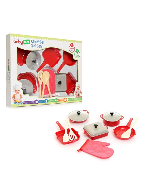 Baby Toys Plastik Büyük Mutfak Şef Seti