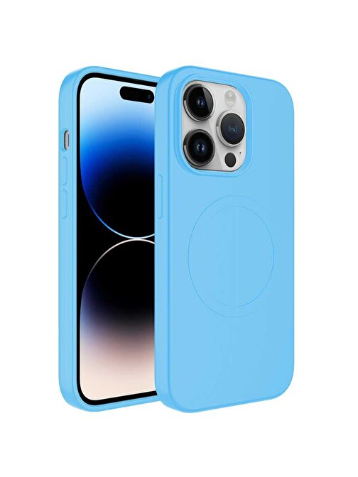 SMCASE Apple iPhone 14 Pro Kılıf Wireless Şarj Özellikli Plas Tacsafe Silikon