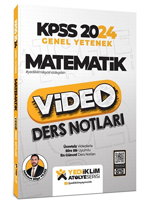 Yediiklim Yayınları Yediiklim Yayınları 2024 KPSS Atölye Serisi Matematik Video Ders Notları - Mehmet Bilge Yıldız