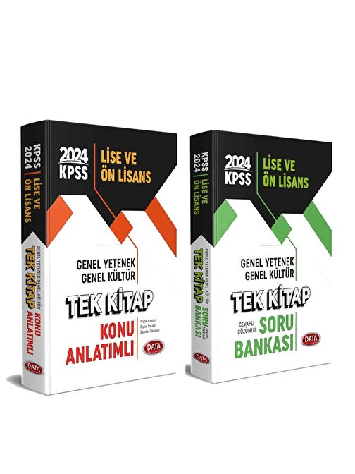 Akm Kitap Data Yayınları 2024 KPSS Lise Önlisan Konu ve Soru Bankası Seti 2 Kitap
