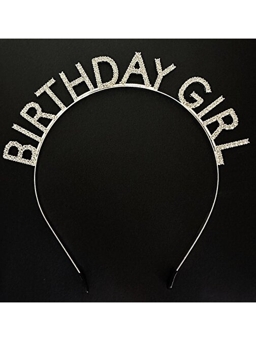 Gümüş Kristal Taşlı BirthdAy Girl Doğum Günü Tacı İthal Ürün A Kalite 17 x 16 cm