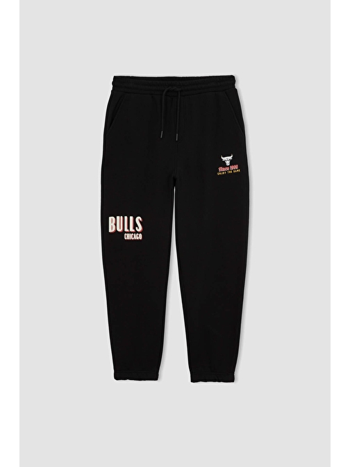 Defacto DeFactoFit NBA Chicago Bulls Standart Fit Jogger B0689AX23AU XXL Siyah