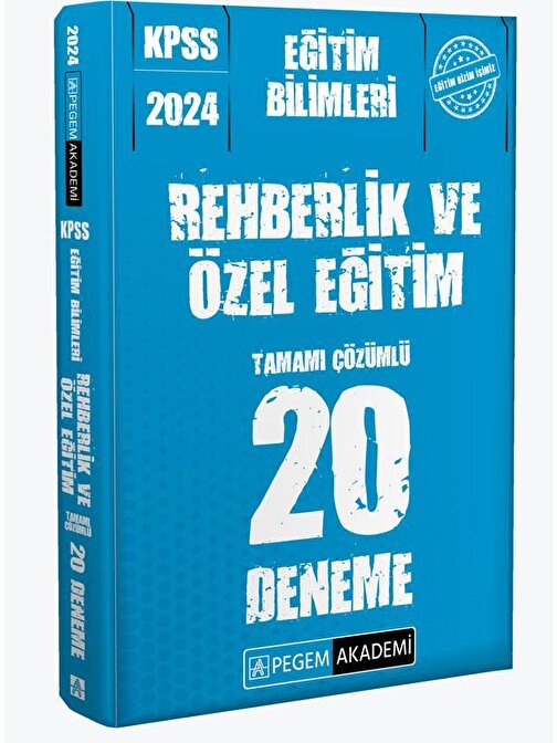 Pegem Yayınları 2024 KPSS Eğitim Bilimleri Rehberlik ve Özel Eğitim 20 Deneme Pegem Yayınları