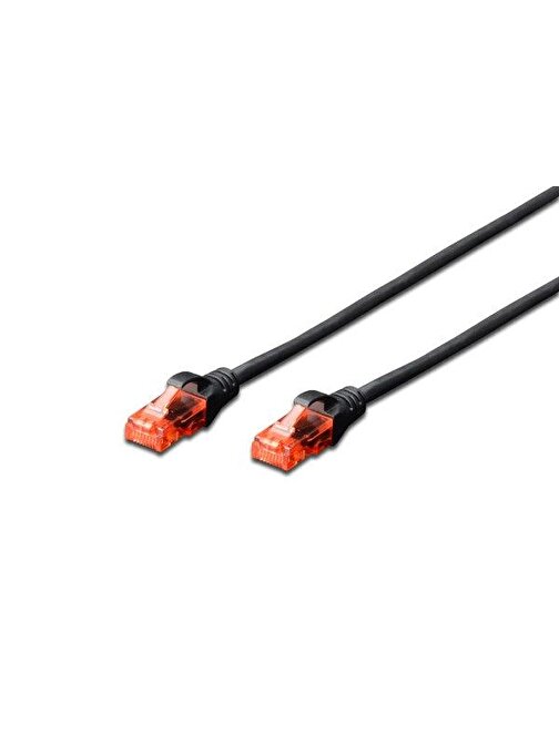 Digitus DK-1617-005/BL Patch Cat6 Ethernet Kablosu Siyah 50 cm