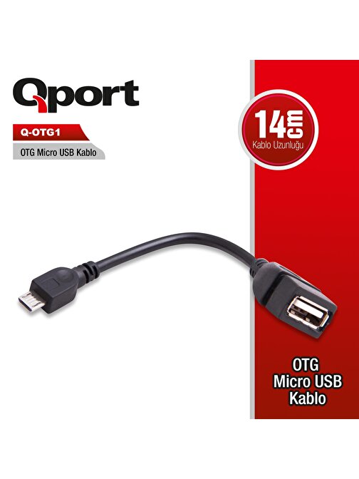 QPORT Q-OTG1 MICRO USB (OTG) => USB Çevirici Adaptör