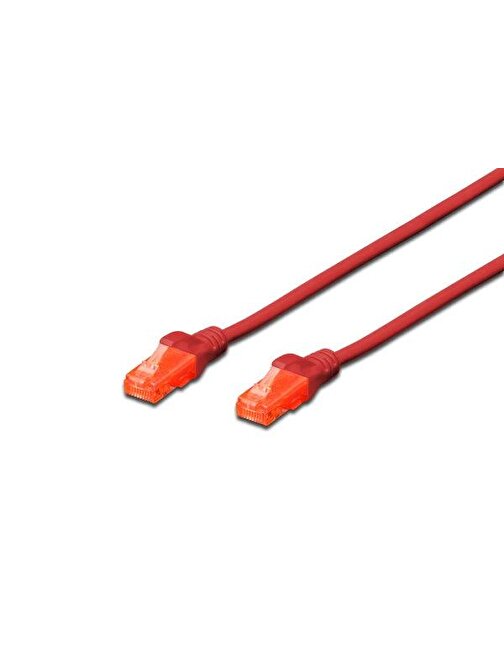 Digitus DK-1617-005/R Patch Cat6 Ethernet Kablosu Kırmızı 50 cm