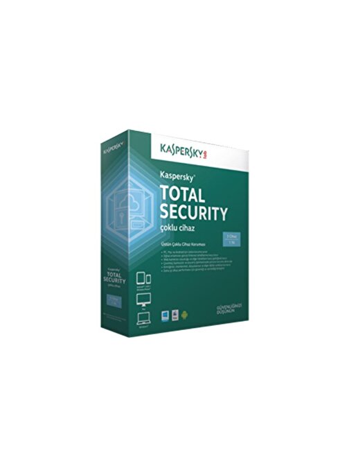 Kaspersky Total Security 3 Kullanıcı 1 Yıl Antivirus