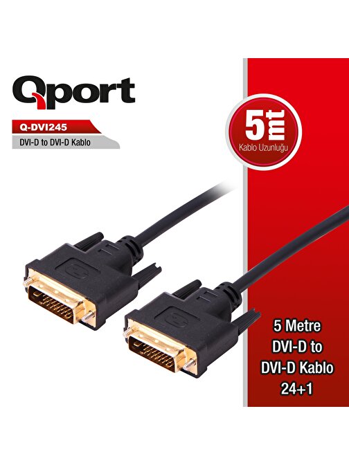 QPORT Q-DVI245 5,0m DVI-D 24+1 KABLO Q-DVI245