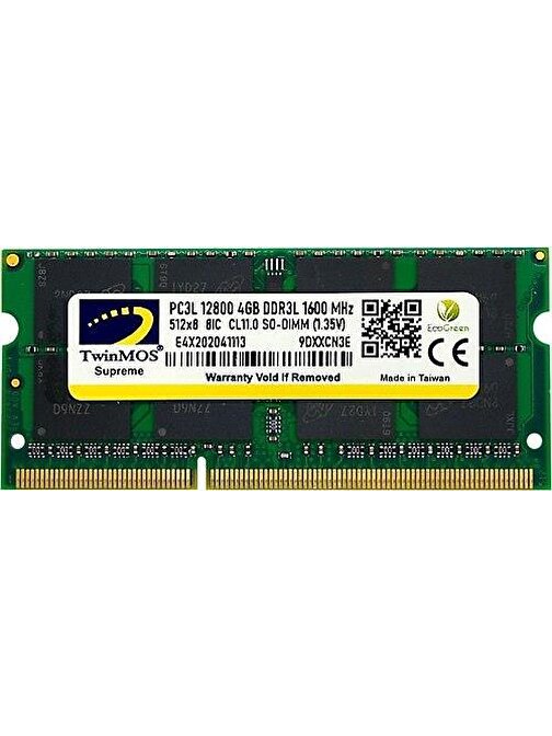 Twinmos MDD3L4GB1600N 4 GB CL18 DDR3 2x32 1600MHZ Ram