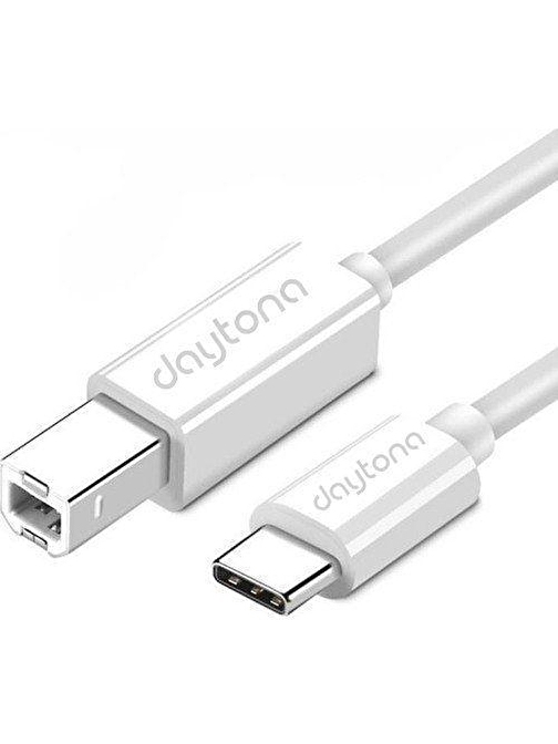 DAYTONA TB1-2-1 USB Type-C=>USB Type-B ÇEVİRİCİ 1m KABLO (Giriş:USB Tip-C => Çıkış:USB Tip-B)