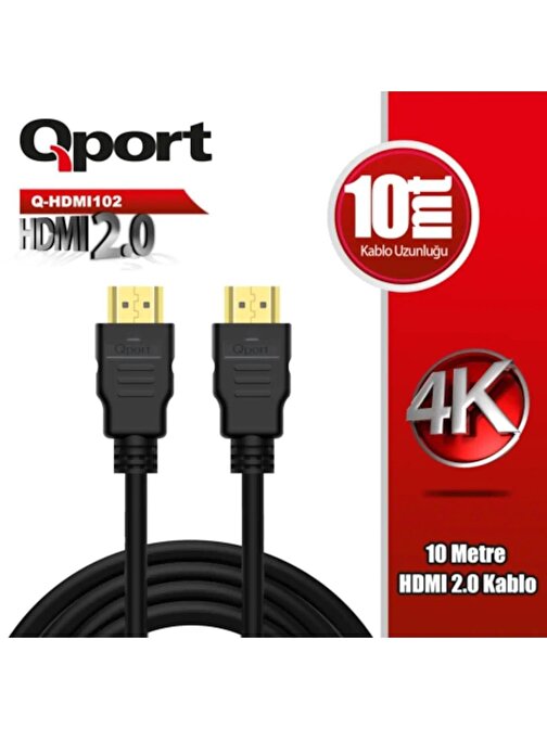 QPORT Q-HDMI102 10,0m HDMI KABLO.2.0 4K