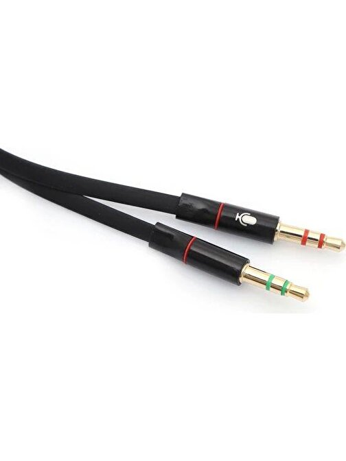 QPORT Q-A12 3,5mm RCA DİŞİ => MİKROFON+KULAKLIK 0,15mm ÇEVİRİCİ