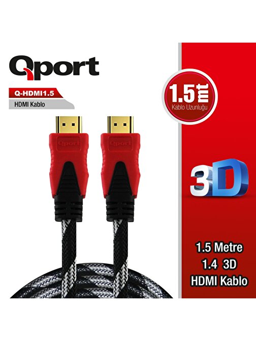 Qport Q-HDMI 1.5 60 hz 4K HDMI Kablo 1.5 mt