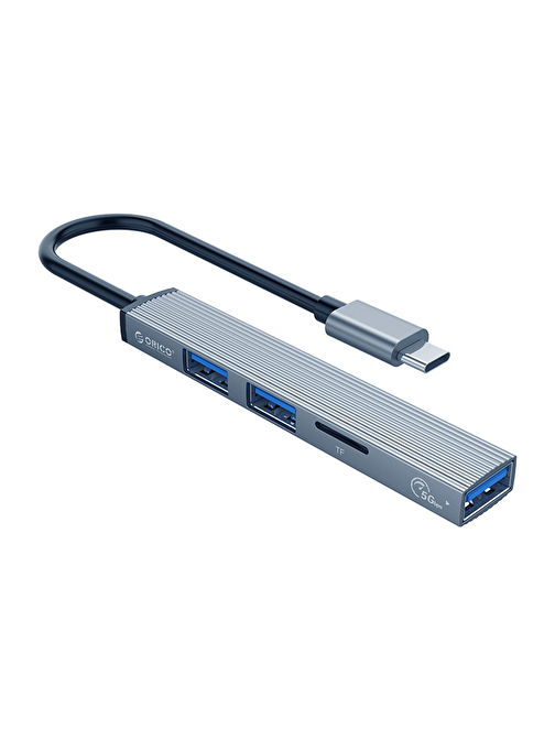 Orico Type-C To 3 Portlu Usb 3.0 Çoklayıcı Tf Micro Sd Kart Okuyucu Hub