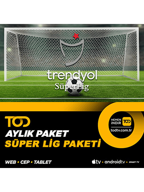 TOD 1 Aylık Süper Lig Paketi - (Web + Cep + Tablet + Smart TV)