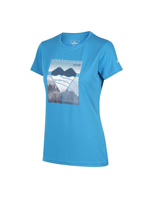 Regatta Fingal V Kadın T-Shirt-Mavi Çok Renkli 12