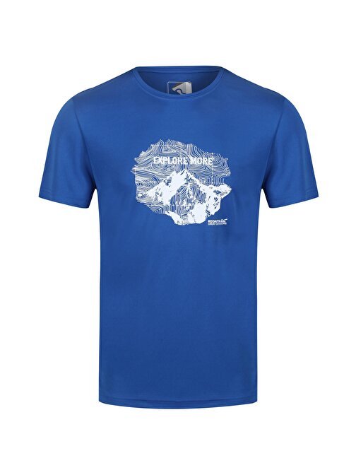 Regatta Fingal V Erkek T-Shirt-Mavi Çok Renkli 2Xl