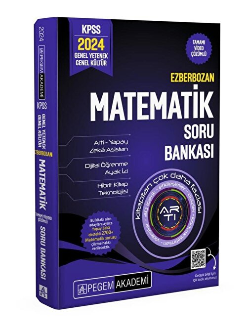 Pegem Akademi Yayıncılık Pegem 2024 Ezberbozan Matematik Soru Bankası KPSS GY-GK