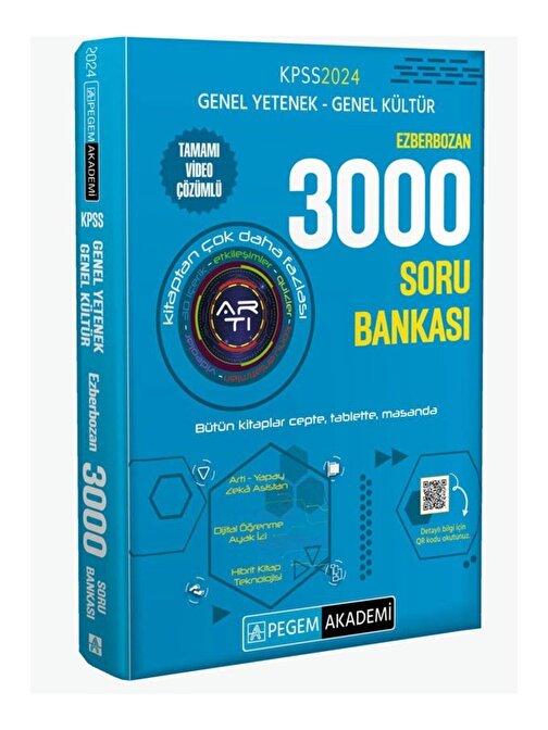 Pegem Akademi Yayıncılık Pegem 2024 KPSS GY-GK Ezberbozan 3000 Soru Bankası