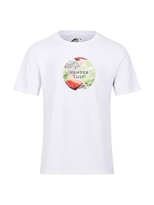 Regatta Fingal Slogan Iı Erkek T-Shirt-Beyaz Çok Renkli L